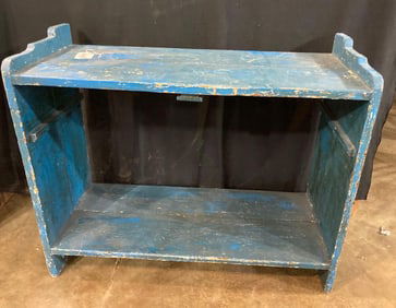 Blue Painted Crock Bench