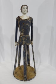 19th Century Wood Cage Doll