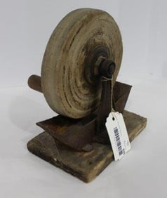 Primitive Hand Crank Sharpening Stone