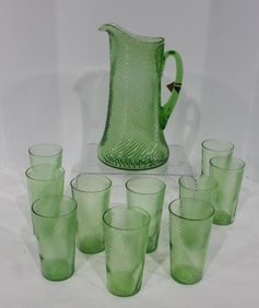 Uranium Glass Lemonade Set