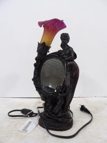 Art Nouveau Mirror Lady Lamp