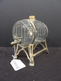 Glass Salesman Sample Water Barrel