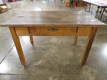 Heavy Duty Solid Wood One Drawer Table