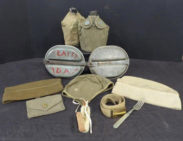 US Military Canteens, Hats, and Mess Kits