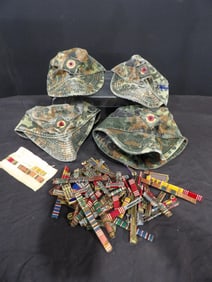 German Military Caps and US Military Ribbon Bars