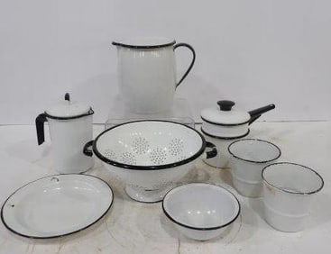 Enamel Pitchers, Bowls, Boiler and More