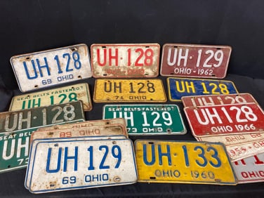 1960-1970s Ohio Match License Plates
