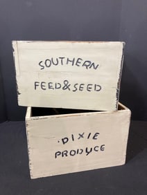 Southern Feed & Seed and Dixie Produce Wooden Crate