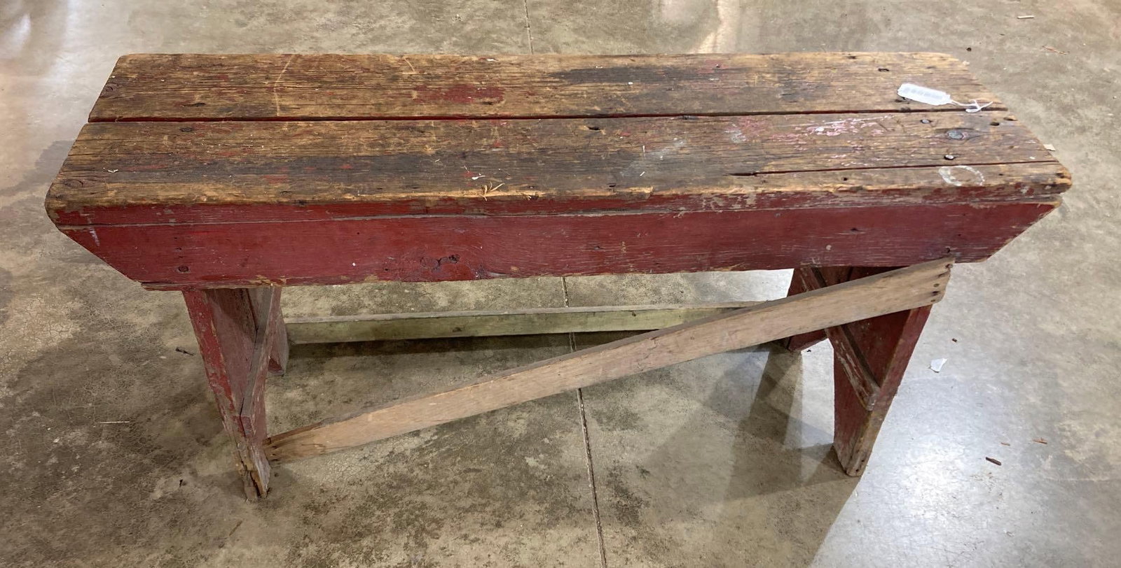 Red Painted Bench (1 of 5)