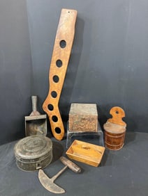 Wooden & Tin Primitive Items