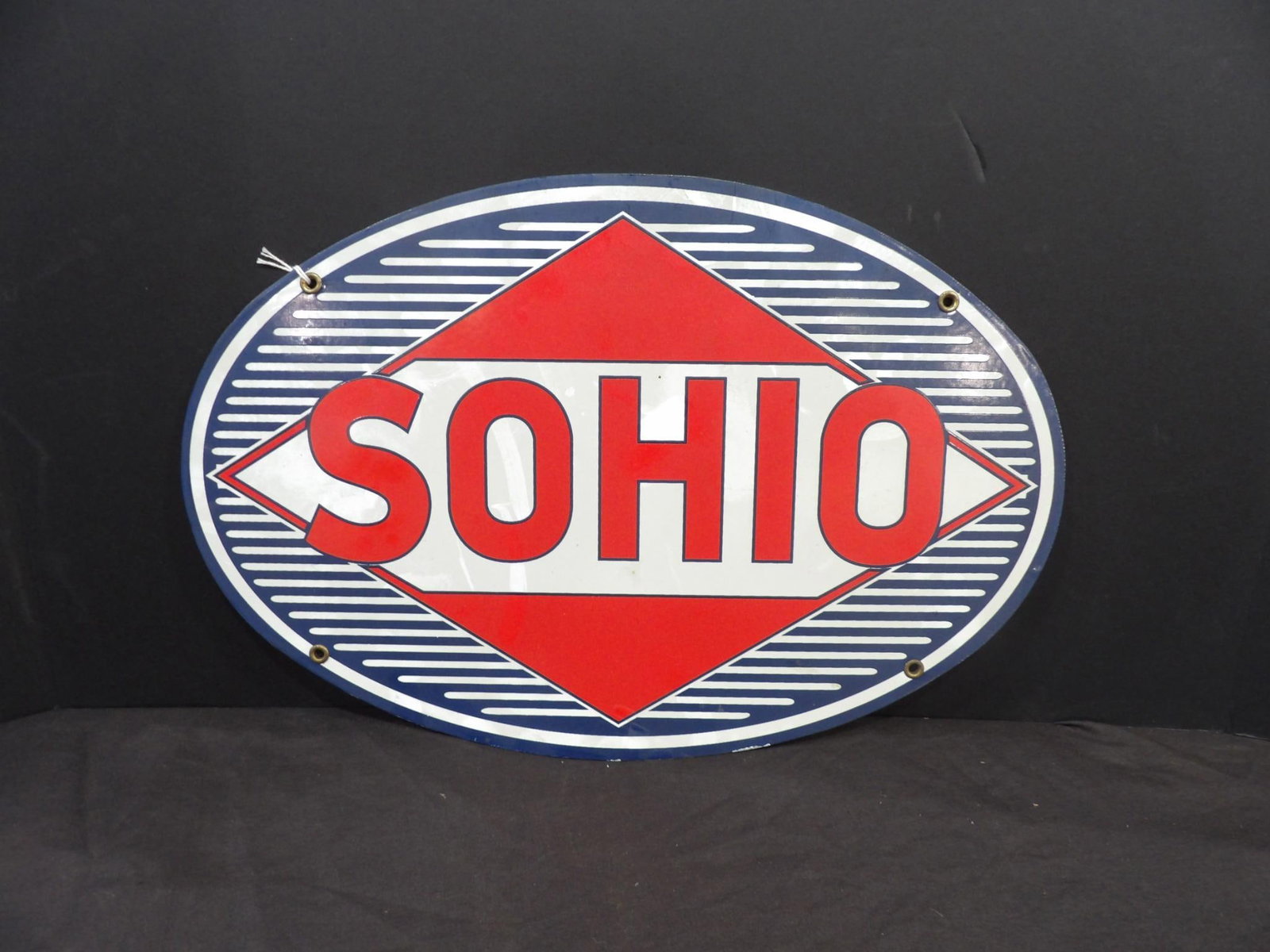 SOHIO SSP Sign: Newer sign. No major scuffs scratches or chips. 16.5 x 11