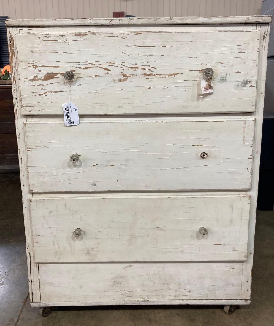 Primitive painted chest of drawers (1 of 5)