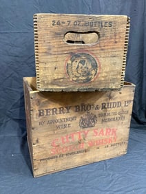 Clicquot Club and Berry's Whiskey crates