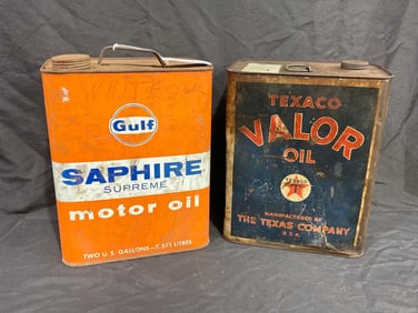 Texaco Oil cans