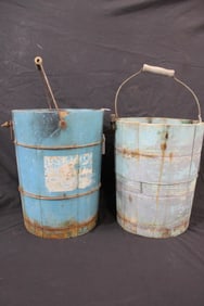 Robin Egg Blue Painted Ice Cream Buckets