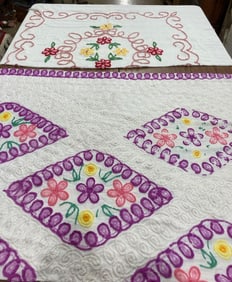 Pair of Chenille blankets