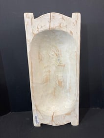 Wooden Farmhouse Trencher Bowl