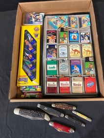 Pocket Knives and Cigarette Advertising Lighters