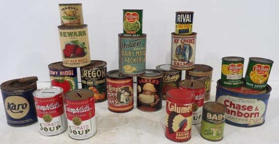 Various Kitchen Tin Can Coin Banks