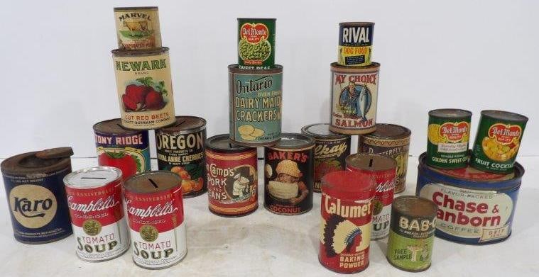 Various Kitchen Tin Can Coin Banks (1 of 8)