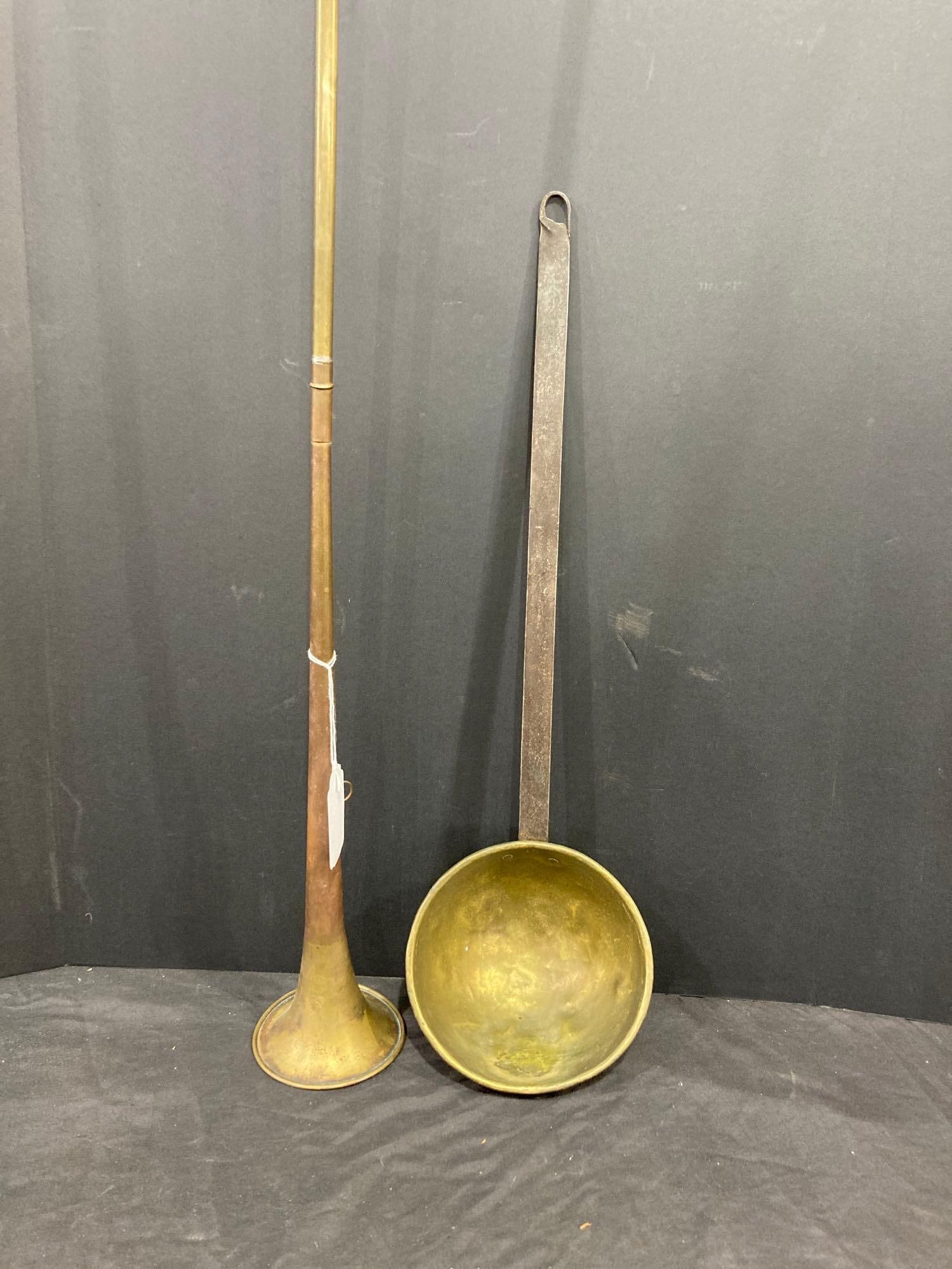 Brass Bugle and Hand Forged Ladle (1 of 7)