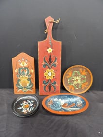 Tole Painted Bowls and Boards