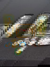 Coca Cola, Pepsi, and White Rock Tin Trays