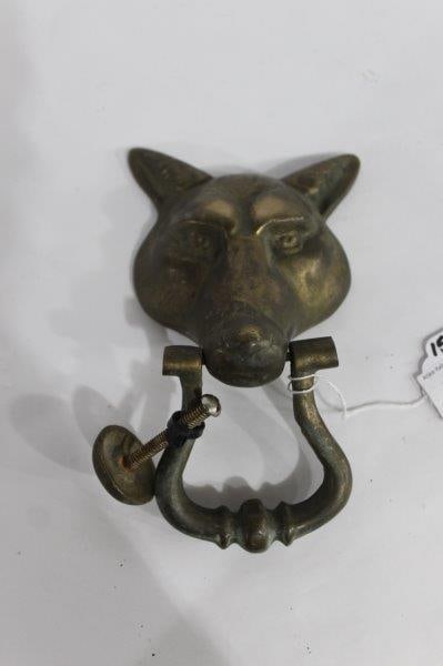 Boy Scout Brass Wolf Door Knocker (1 of 3)