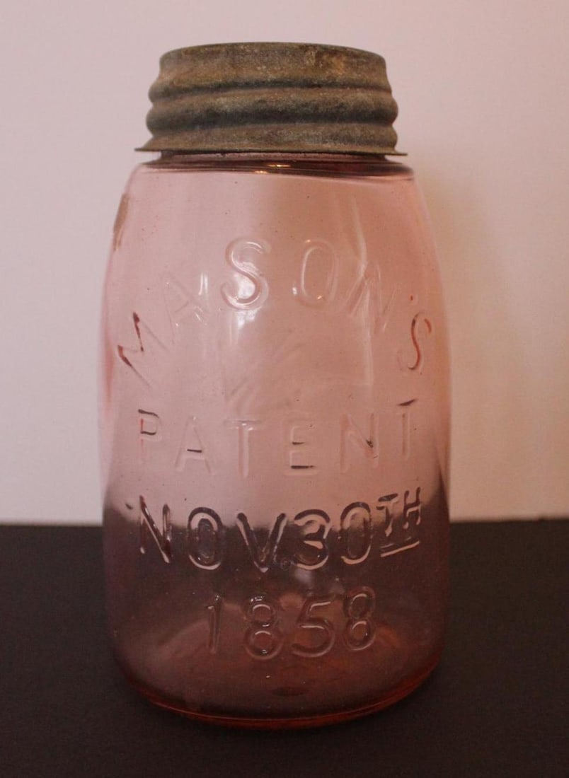 Masons Pink Pint Canning Jar (1 of 4)