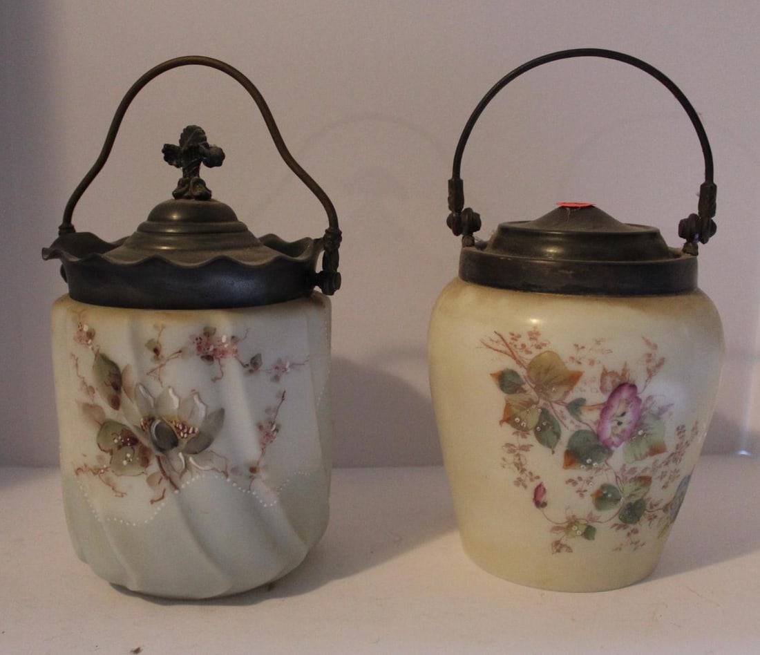 2- Hand Painted Biscuit Jars (1 of 4)