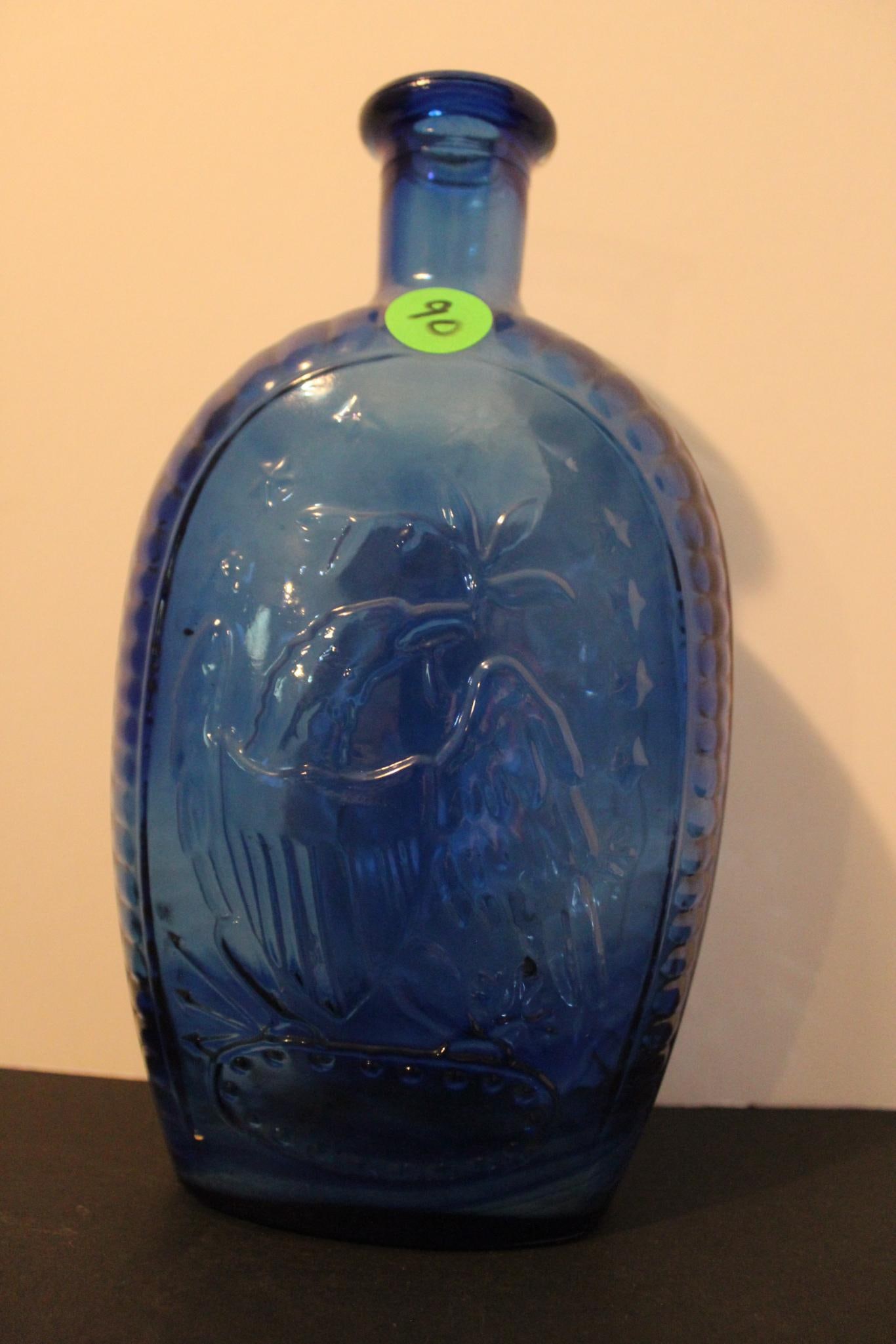 General George Washington Blue Decanter Flask (1 of 4)