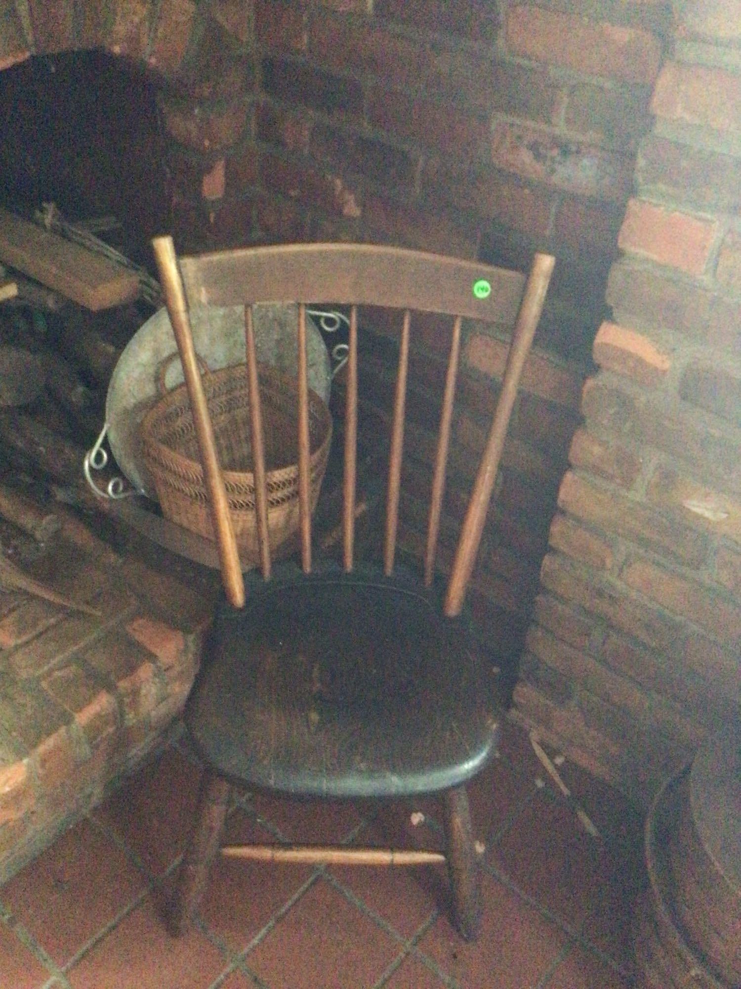 Early Spindle Back Chair: 16 inch tall to seat