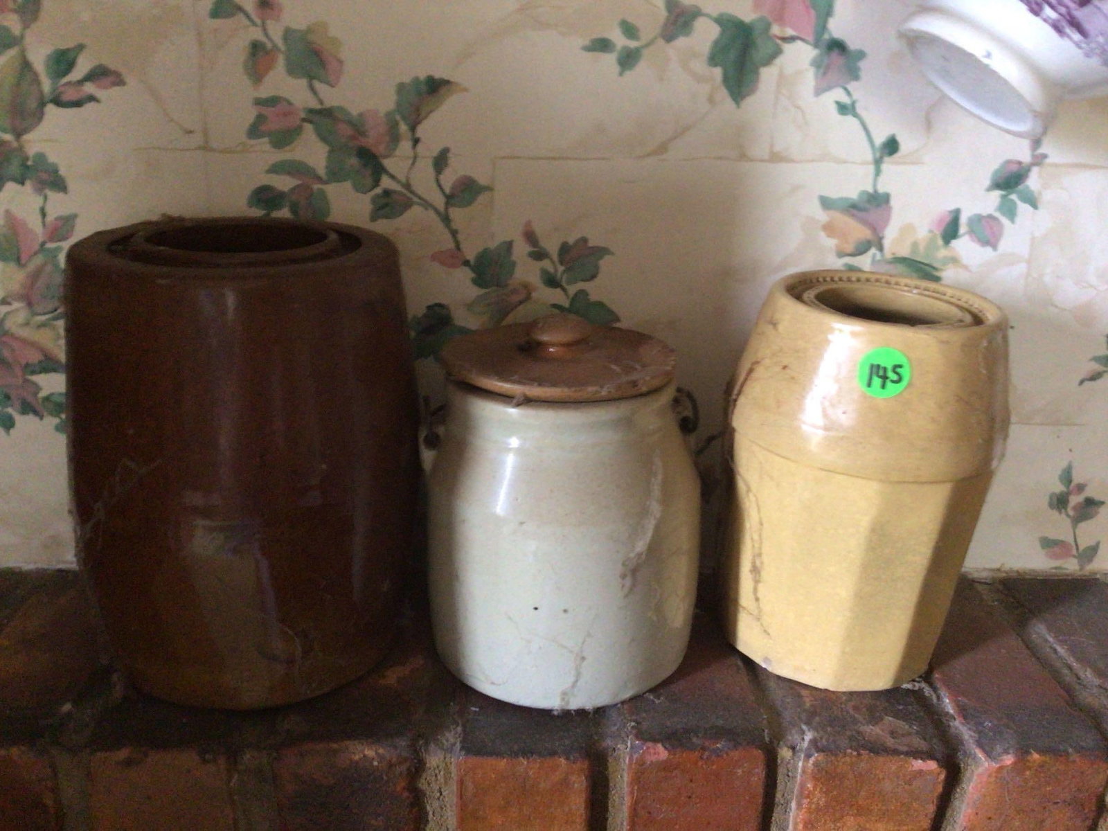 Lot of 3 Canning Crocks: All seem to be in decent condition, may have a minor flaw.
