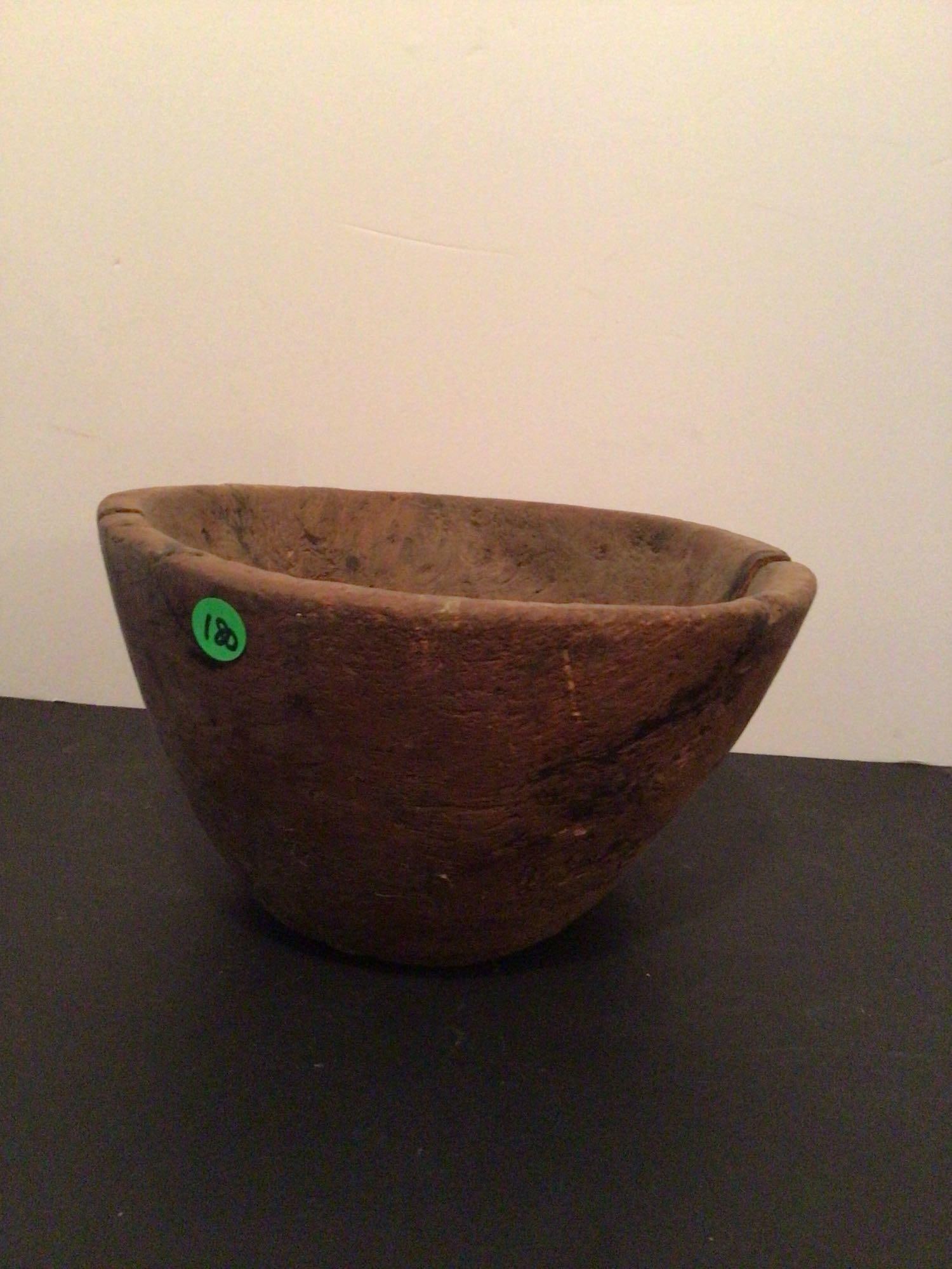 Early Burl Wooden Bowl (1 of 5)