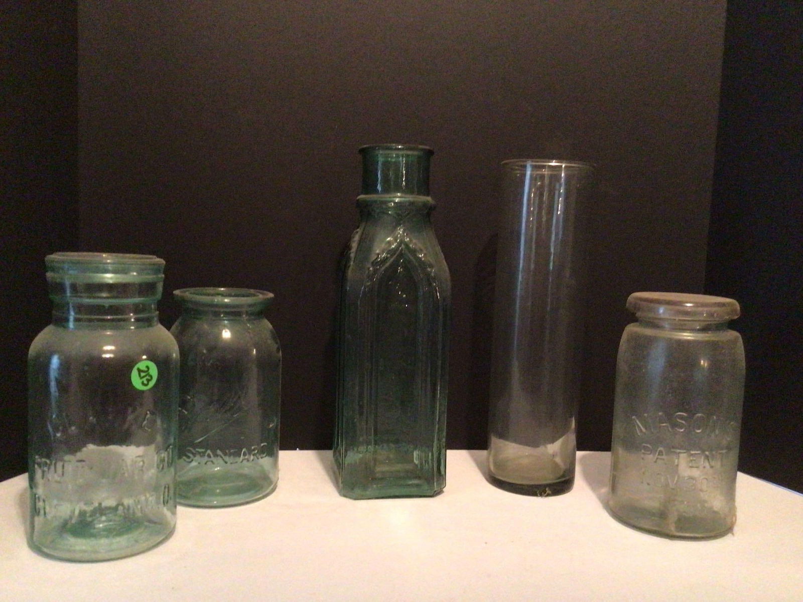 Clarke, Mason, Ball, and Handblown Glass Jars (1 of 4)