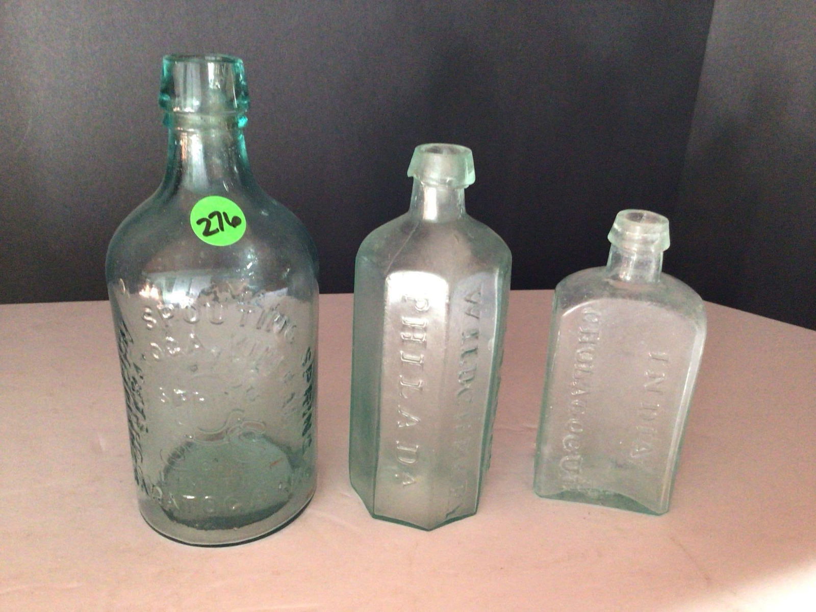 Dr. Wistar's, Osgood's & Champion Spouting Spring bottles (1 of 7)