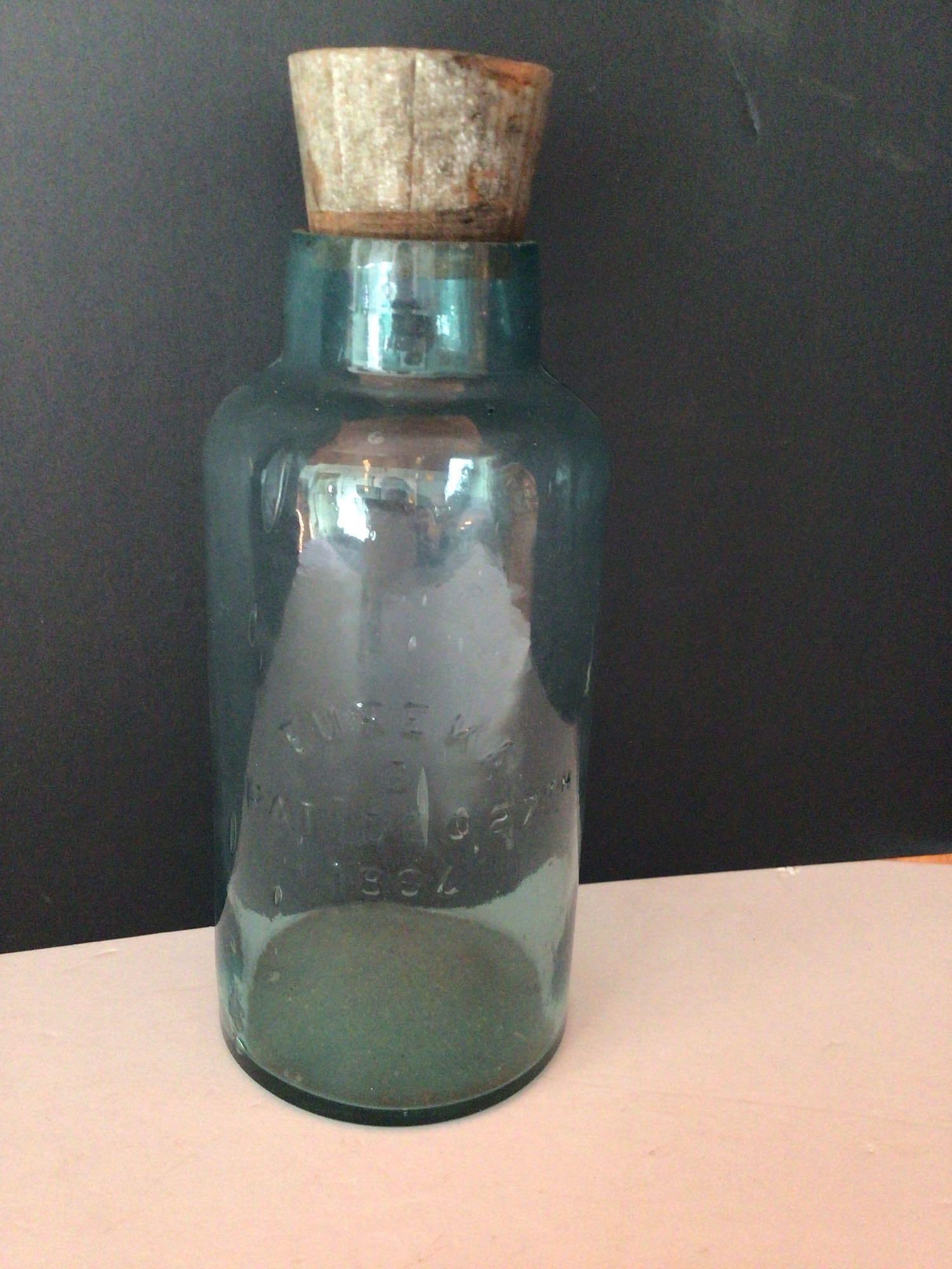 Eureka 2qt jar: Pat. 1867. Jar is 9.5 inches tall.
