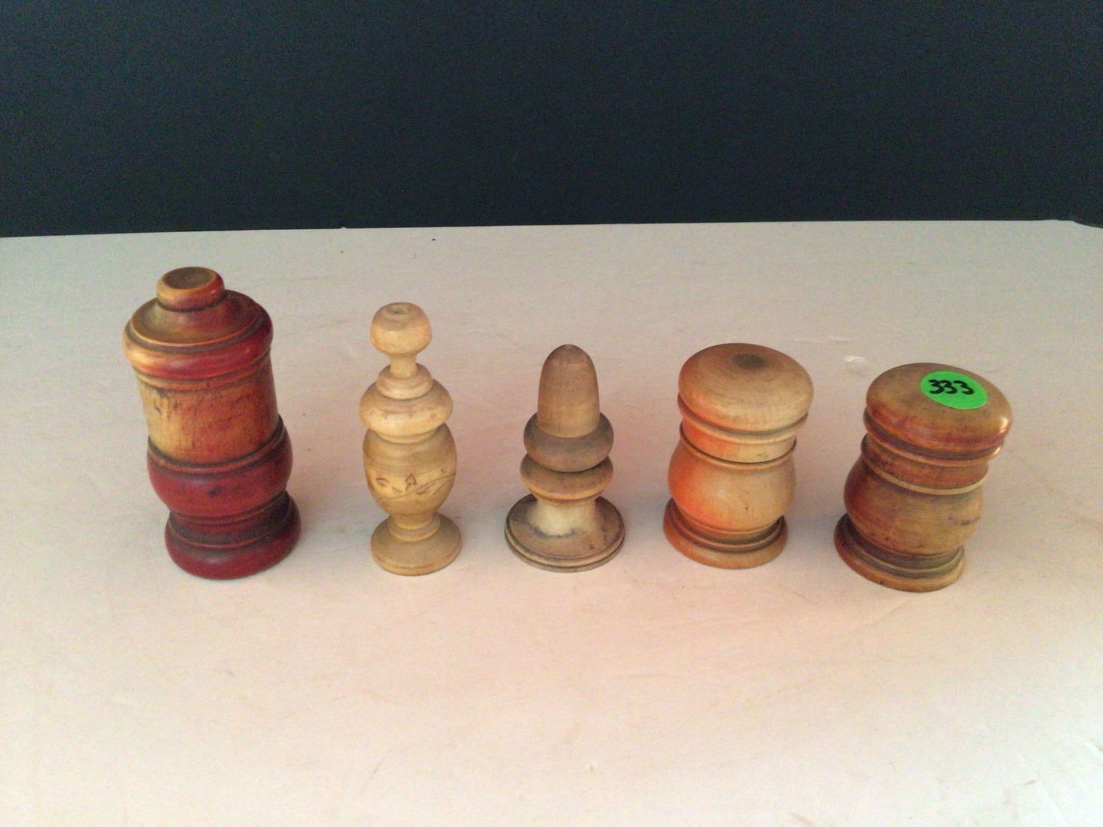 Lot of 6 miniature Treenware pcs (1 of 3)