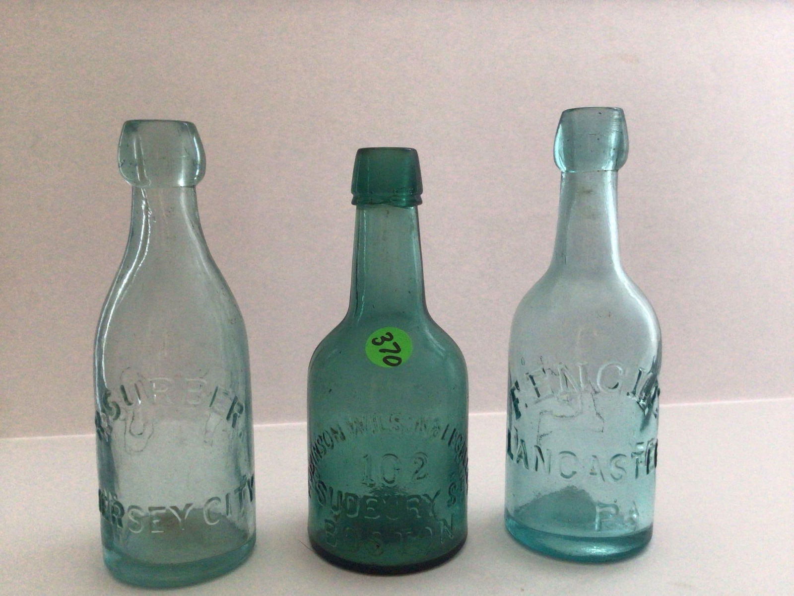R. Surber, Robinson Wilson& Legallee, & F. Engle Blob Top Bottles (1 of 5)