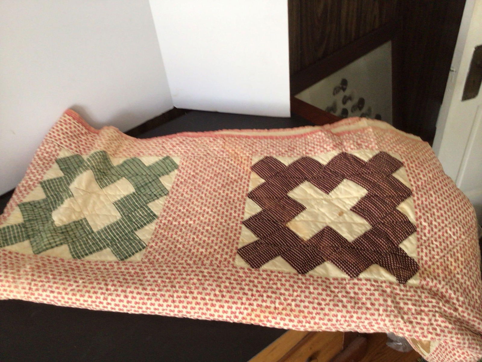 Very Early Handstitched Friendship Quilt (1 of 4)