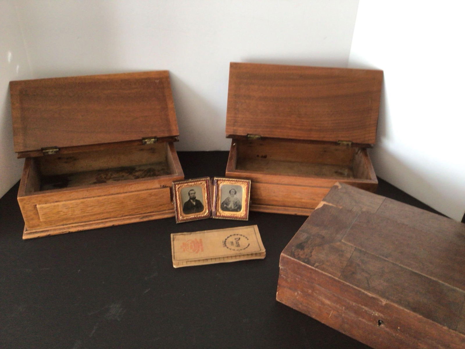 3 Wooden Document/ Jewelry Boxes (1 of 4)