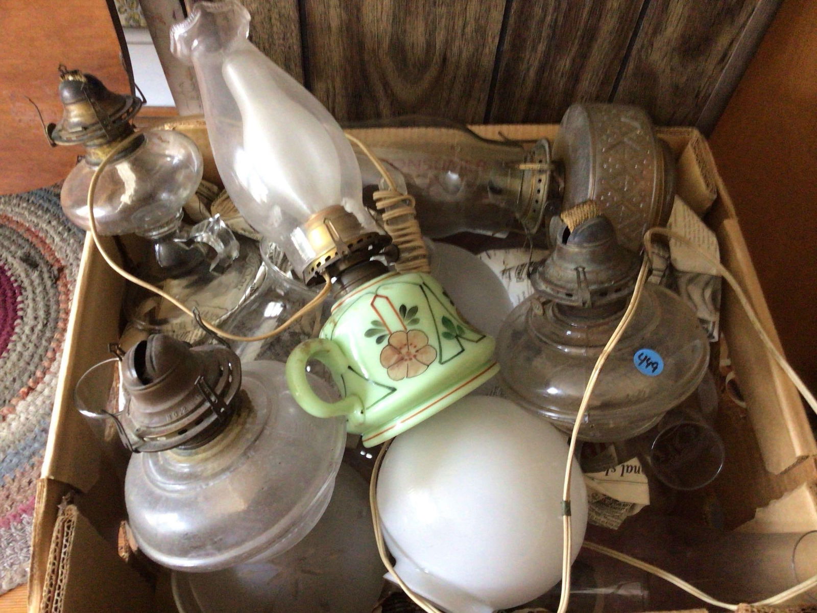 Large Lot of Oil Lamps (1 of 4)
