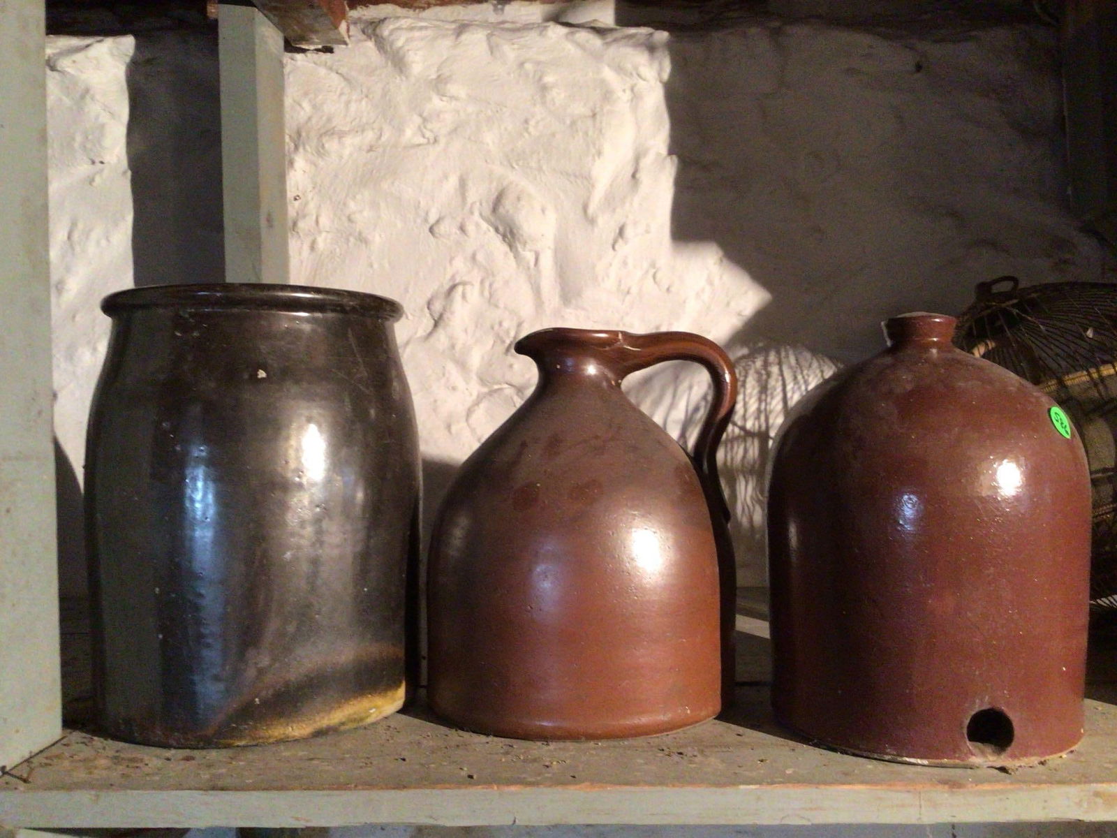 Stoneware jug, jar & waterer top (1 of 4)