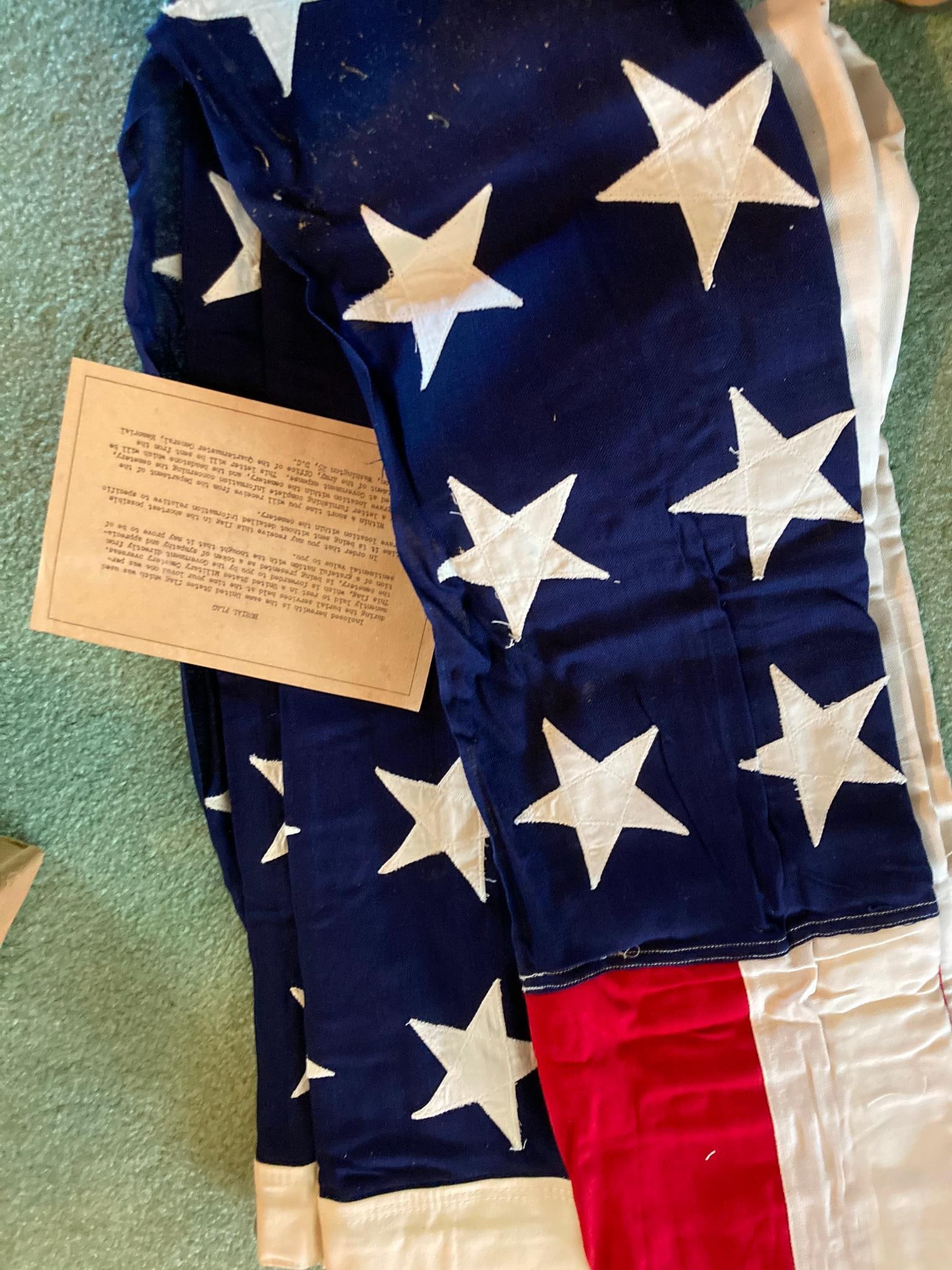 Burial flag: .