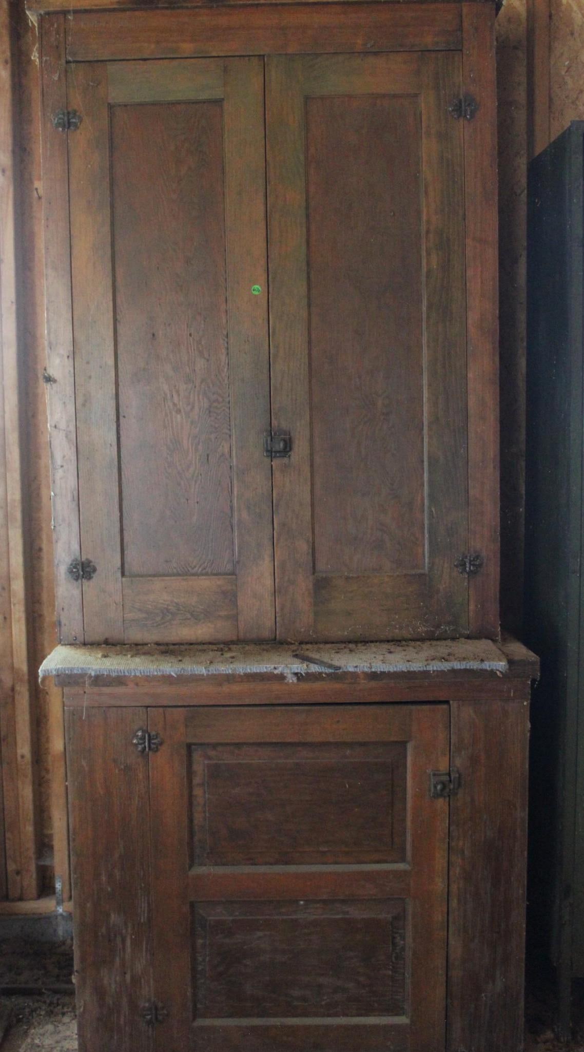 Early tall 2pc blind door stepback cabinet (1 of 5)