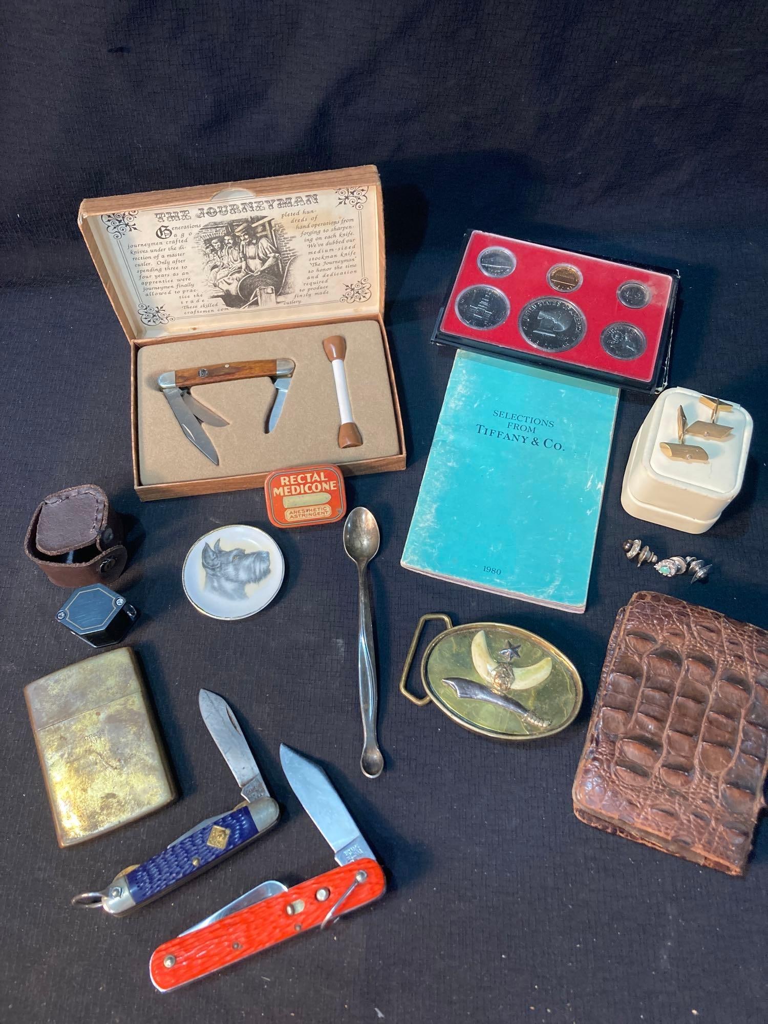Alligator Skin Wallet, Pocket Knives, Buckle and More (1 of 10)