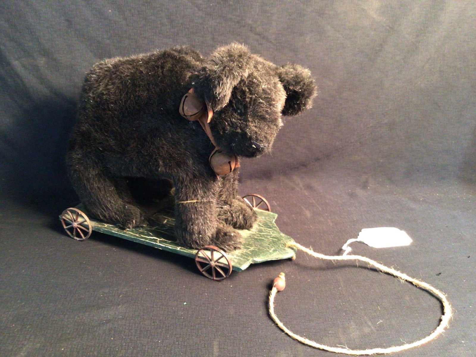 Childs Pull Along Stuffed Bear (1 of 6)