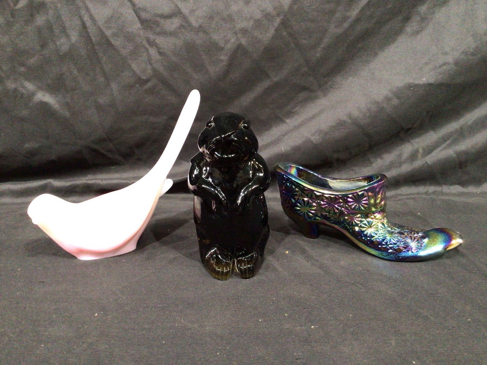 Boyd Woodchuck, Fenton Bird and Imperial Glass Shoe (1 of 5)