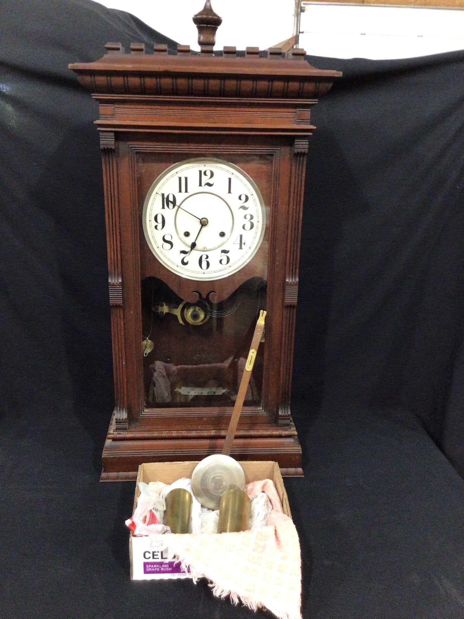 Garfield Pendulum Key Wind Mantle Clock (1 of 4)
