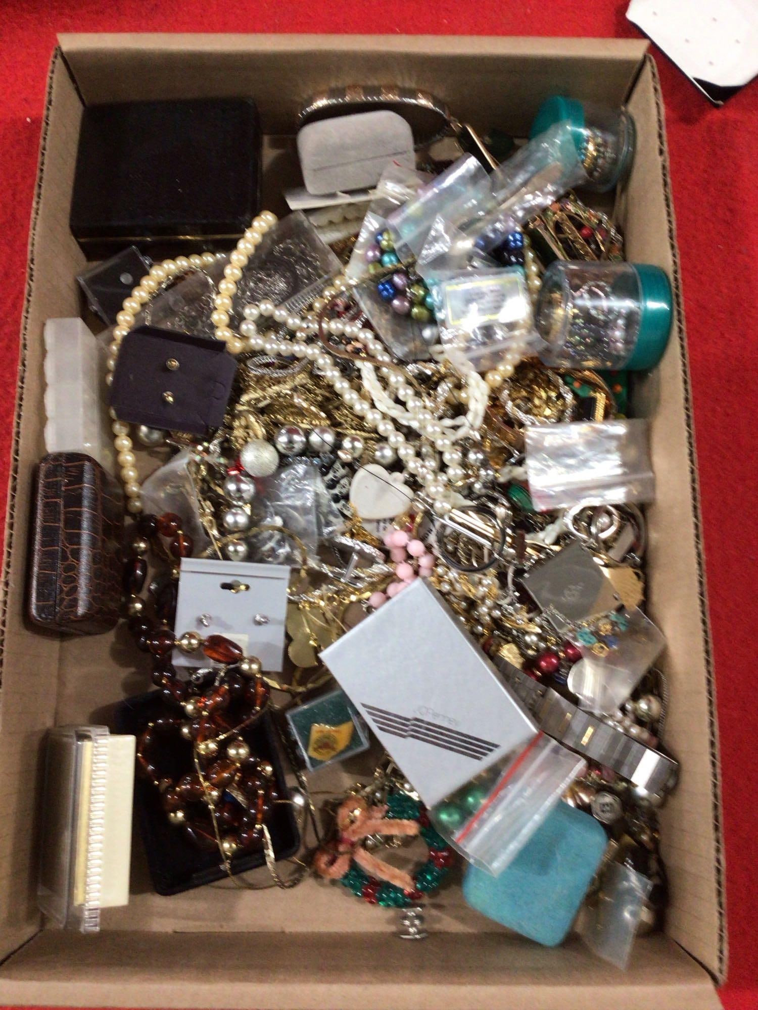 BRACELETS, NECKLACES, AND JEWELRY: THIS HAS NOT BEEN THOROUGHLY GONE THROUGH AND MOST LIKELY CONTAINS TREASURES SUCH AS GOLD OR SILVER